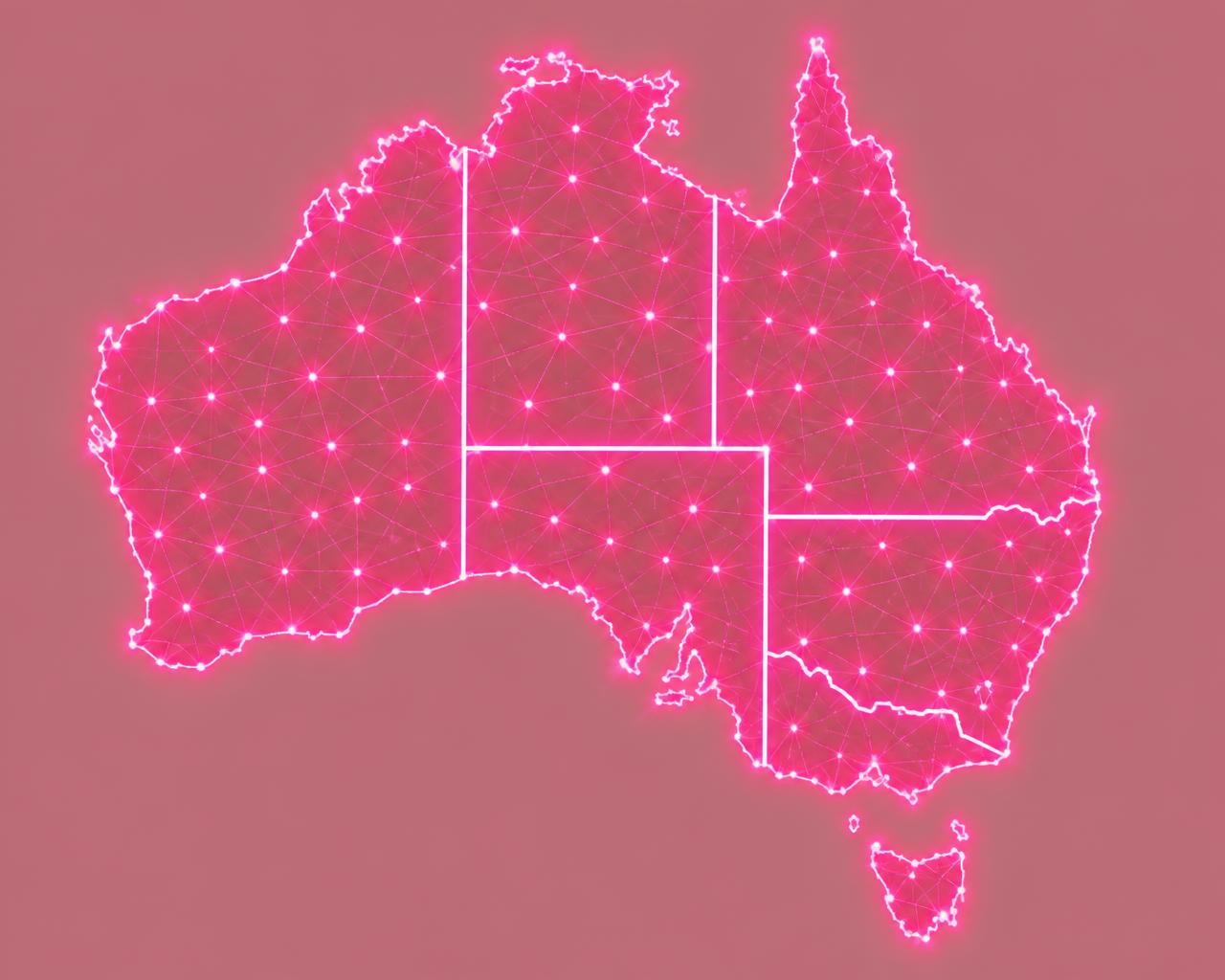 Map of Australia showing pureskin delivery times by state